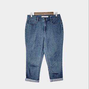 Jones New York Jeans City Cuffed Capri Medium Wash Denim Jeans